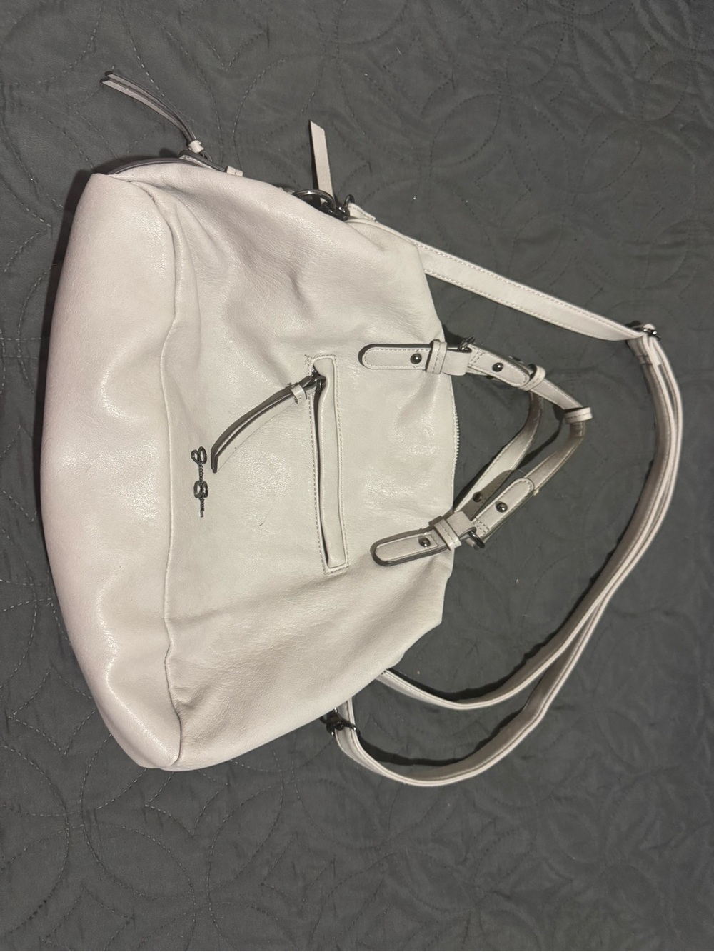 Jessica Simpson off White Leather Shoulder Bag